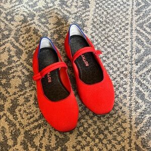 Rothy's Cherry Red Mary Janes